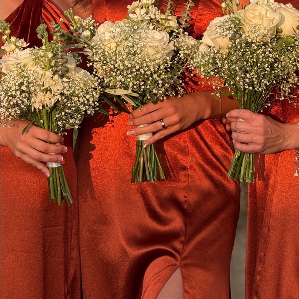 Azazie One-Shoulder Satin Dress in Rich Copper - Picture 9 of 9